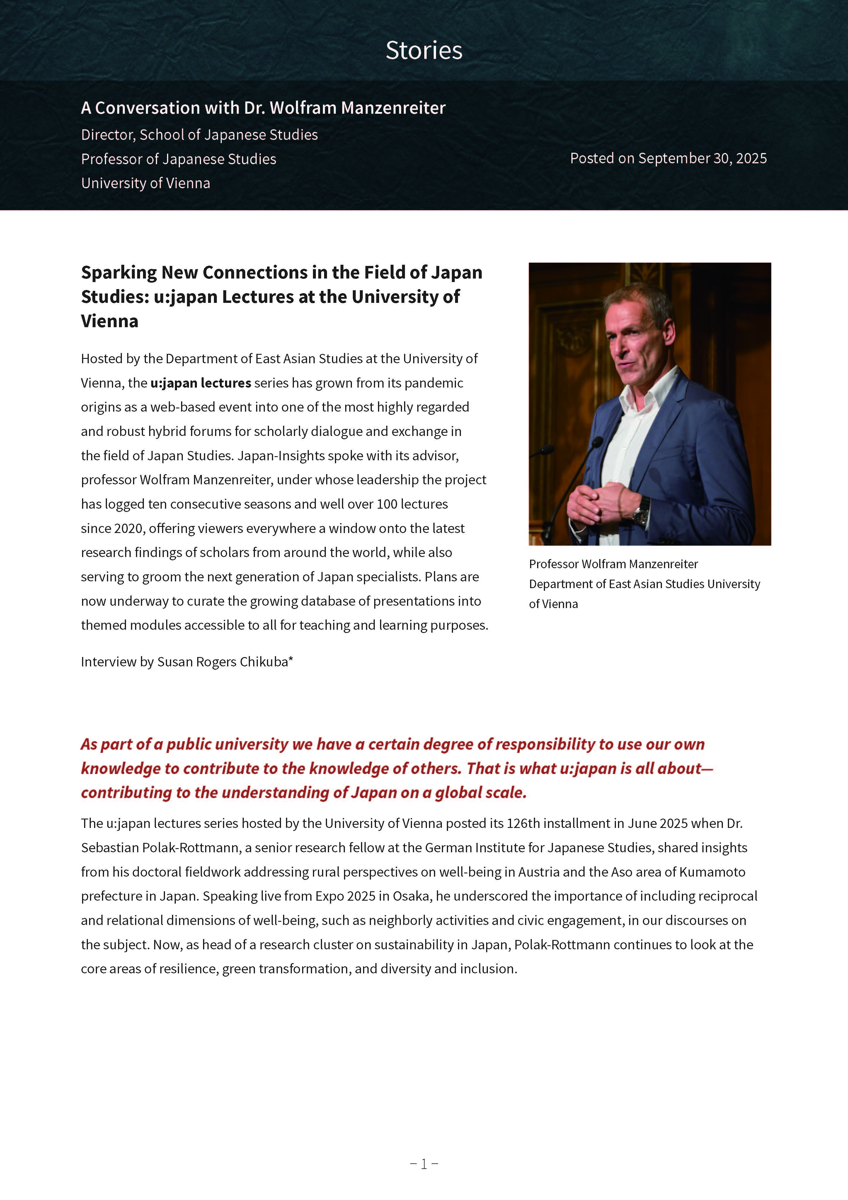 PDF for Dr. Wolfram Manzenreiter interview